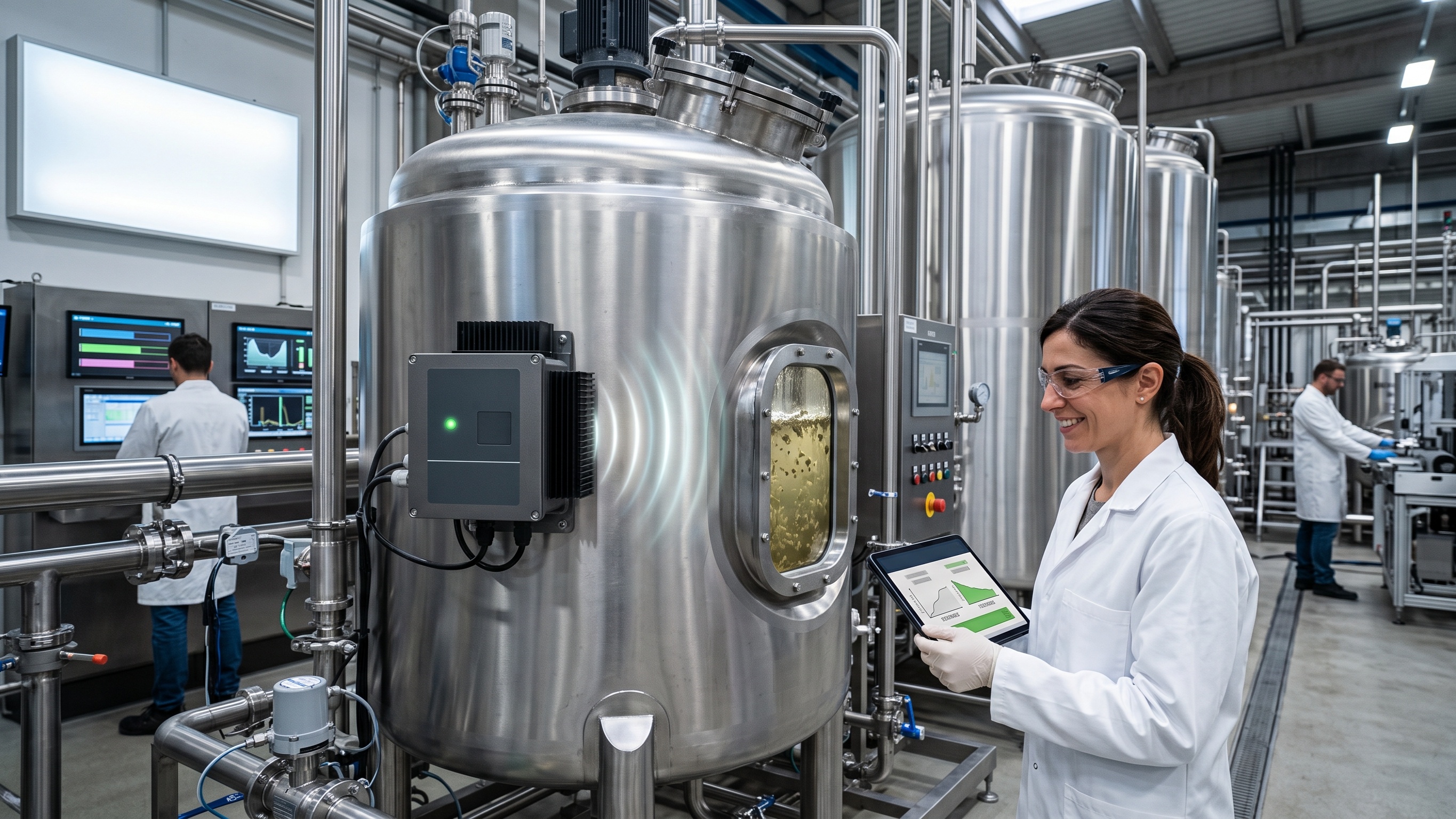 Food-tech in ultrasound-accelerated fermentation