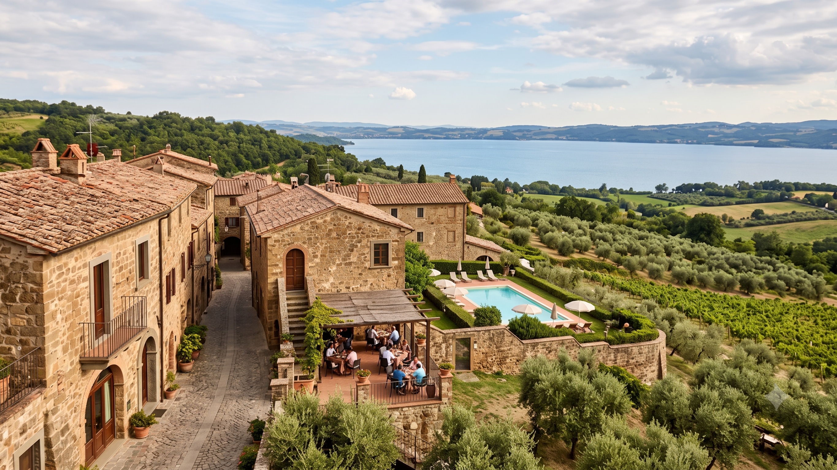 Historic Lakefront Borgo with Restaurant & Hospitality – Lake Bolsena