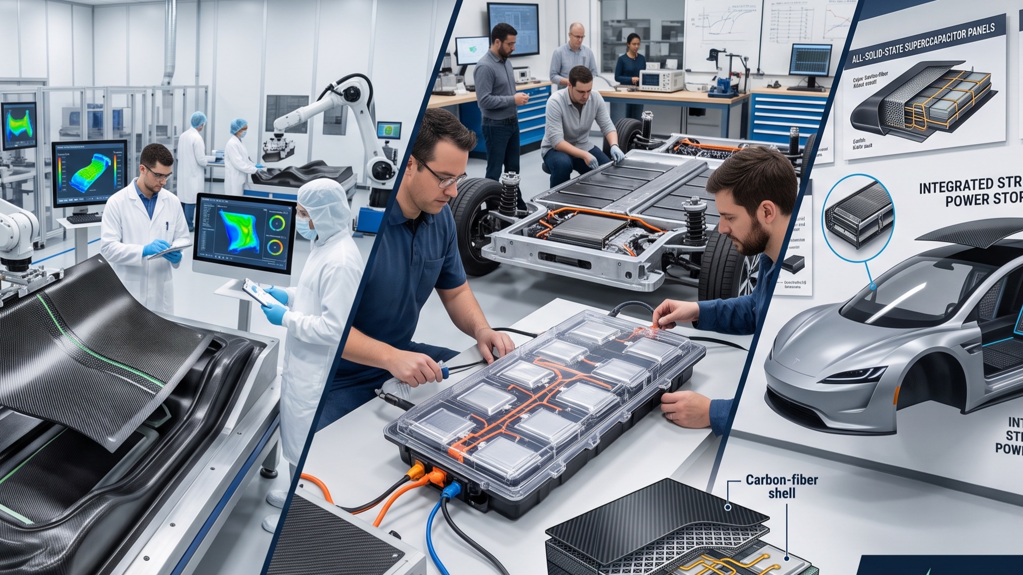Energy-tech in structural supercapacitors for e-mobility